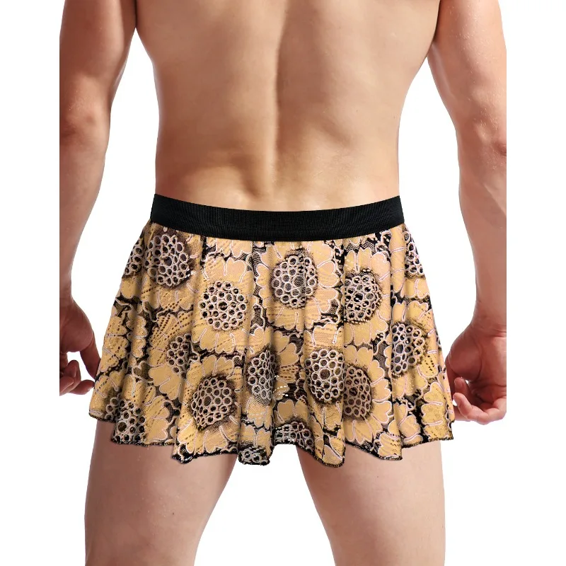Unisex Pleated Mini Skirt with Elastic Waist