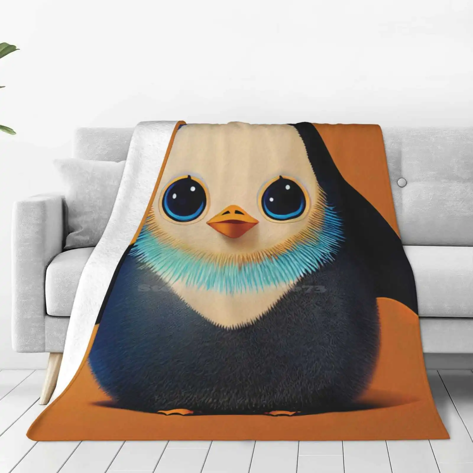 Cute Baby Penguin Soft Warm Throw Blanket Baby Penguin Cute Penguin Cartoon Penguin Big Eyes Cute Baby Animals Nature Wildlife