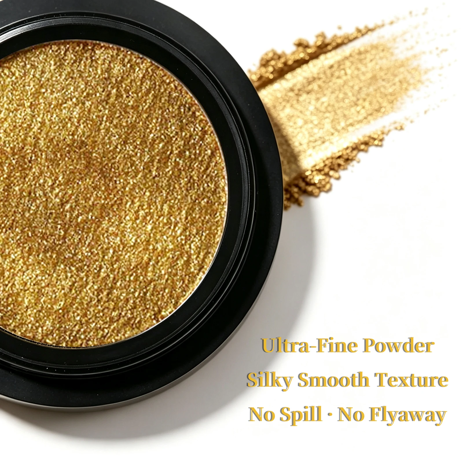 Goldener Spiegel-Chrom-Nagelpuder mit Metalleffekt, Nagelglitter mit Schwammstab, DIY Nagelkunst, Salon-Maniküre-Dekorationspigment – Detail 5