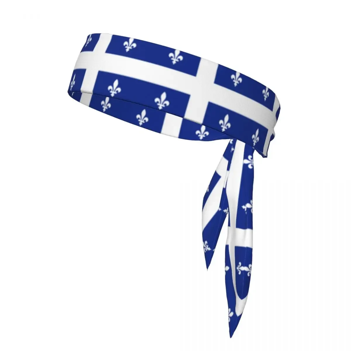 Tie Headbands Flag Of Quebec Canada Sports Head Band Athletic Sweatband Bandana Sweat Wicking