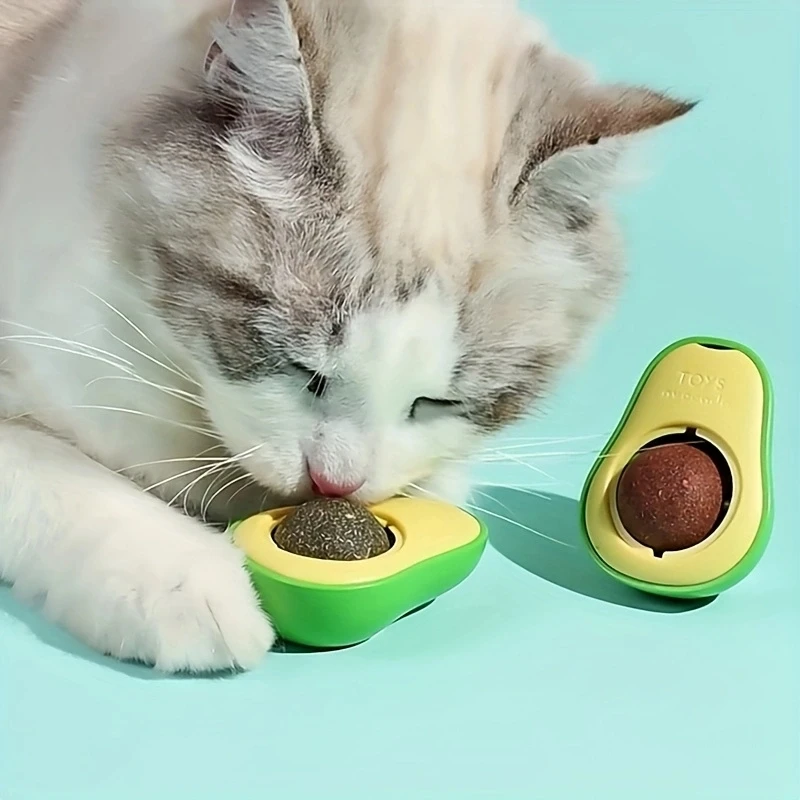 1PC Cat Mint Avocado Toy That Can Rotate for Entertainment. Cat Mint Toy