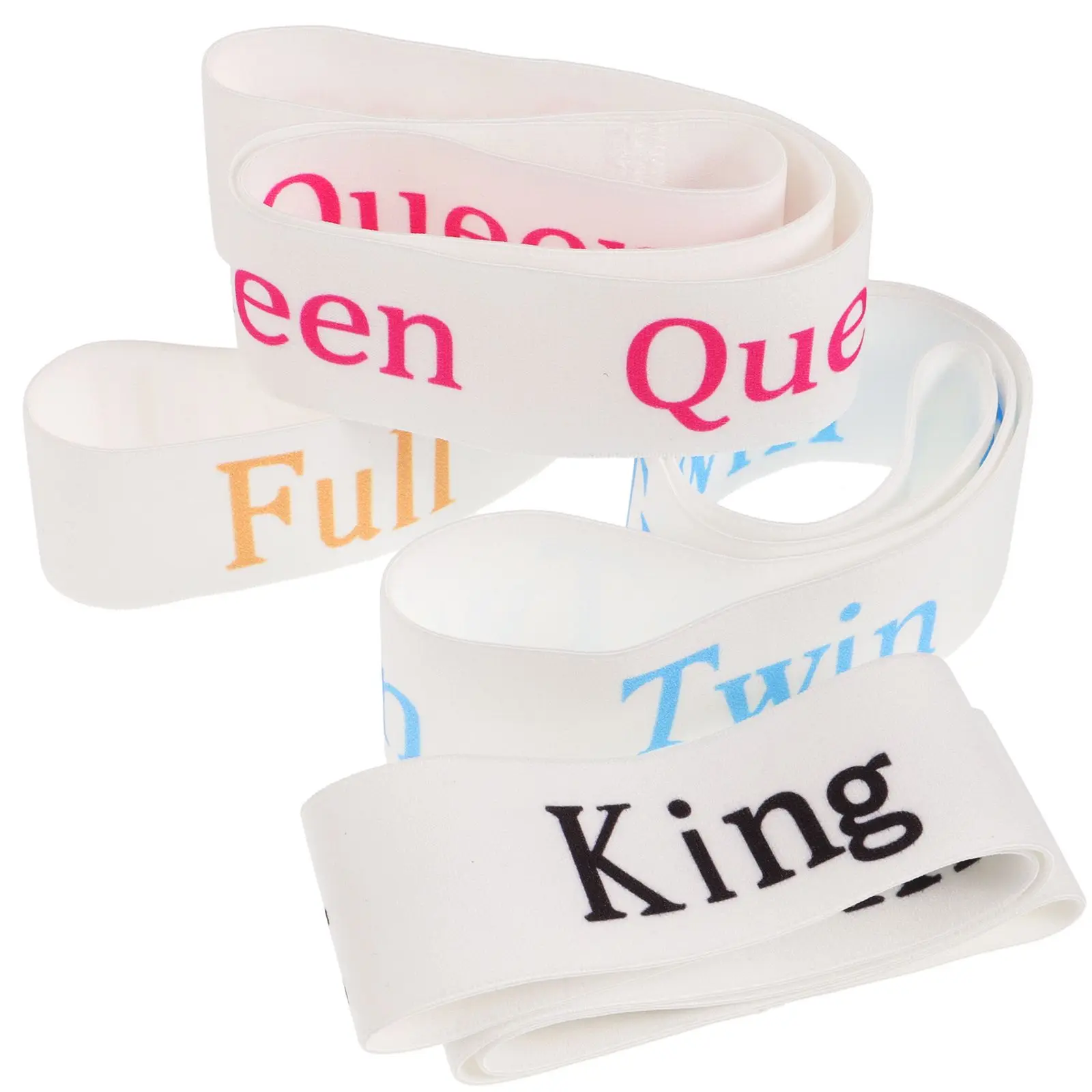 

Bed Sheet Storage Straps Elastic Bands 4 Pieces Colorful Print Adjustable Queen Size Polyester Versatile Design Saving Time