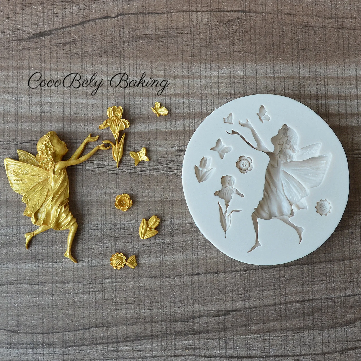 Fairy Silicone Molds For Baking Folwer Chewing  Gum Chocolate Clay Candy Mold Cake Mold DIY Cake Decoration Tool