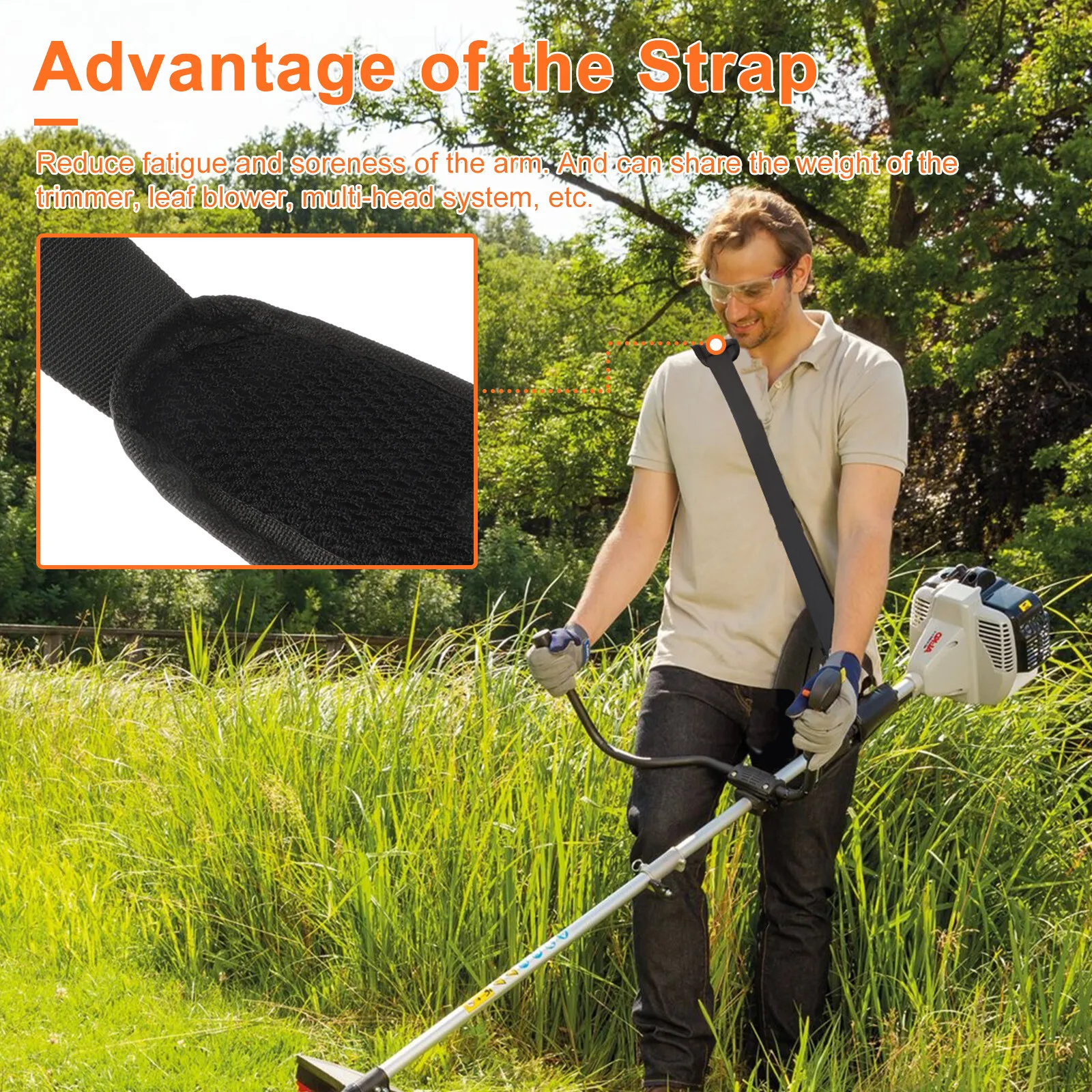 

Universal Trimmer Shoulder Strap Adjustable Harness Weed Eater Grass Edger Lawn Weeder Fittings Garden Power Tool Accessories
