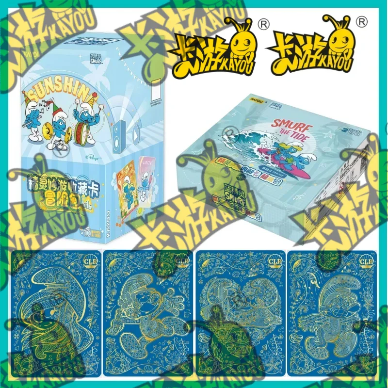 

KAYOU натуральная карта Smurfs Smart Miao You, коллекционная карта XR, анимационная коллекция мультфильмов, флэш-карта, периферийная игрушка в подарок