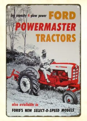 room ideas 1957s agricultural machinery Tractor Powermaster metal tin sign