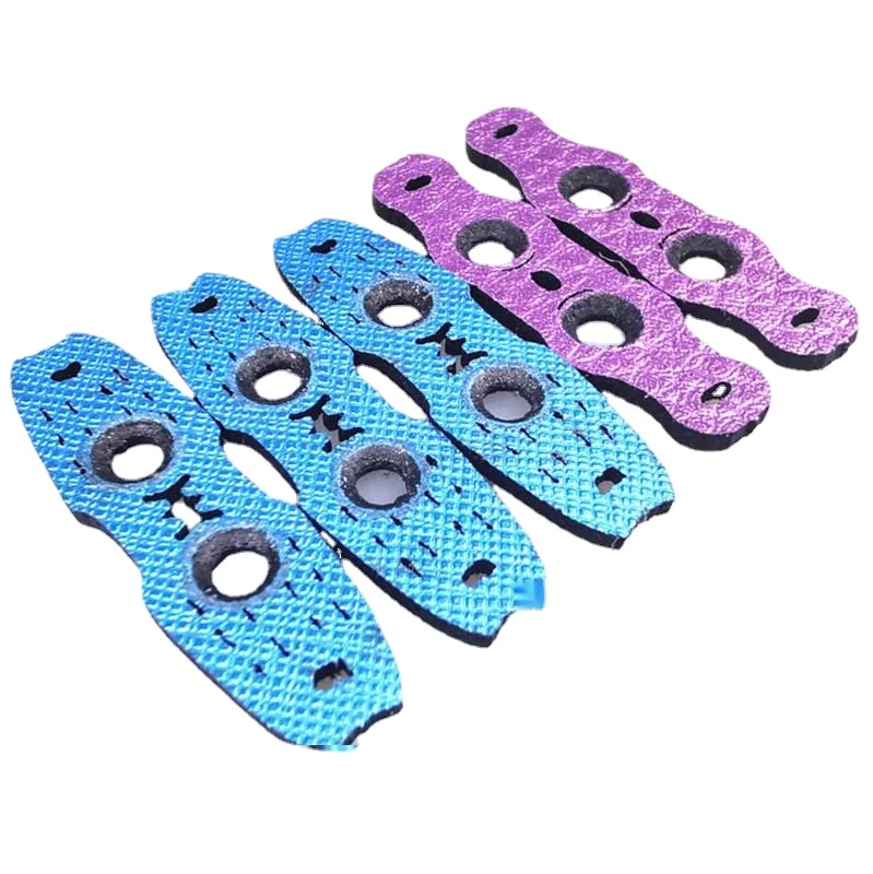 100pcs 46mm 48mm 50mm Microfiber Leather Pouch Slingshot Flat Rubber Band Blue Purple Color Location Leather Pocket for Catapult