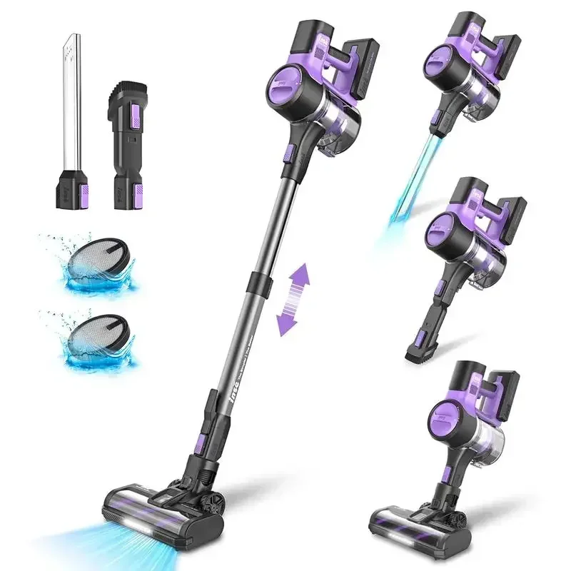 INSE Cordless Vacuum Cleaner, Electric Floor Sweeper,Lightweight Household Wireless Rechargeable Vacuum Cleaners