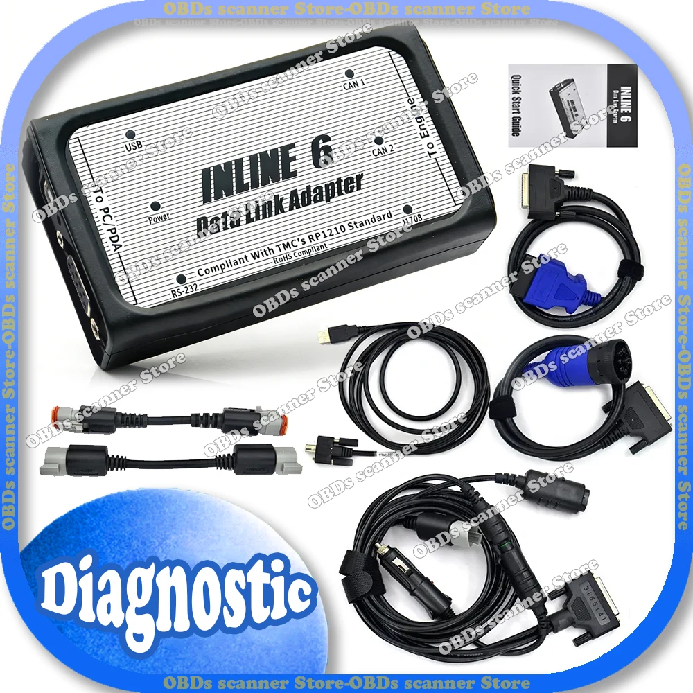 For INLINE 6 INSITE V8.7 Data Heavy Duty INLINE6 For Cummins Diagnostics Complete INLINE Heavy Duty Truck Diagnostic Tools