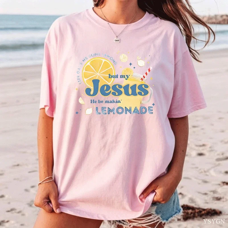 Life Gave Me Some Lemons But My Jesus T Shirt Men Women Christian T-shirt God's Got My Back, Faith Funny Lemonade Tee Unisex