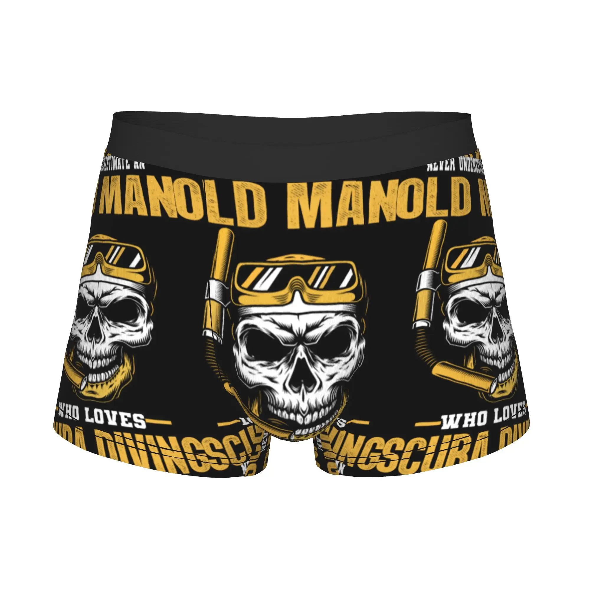 Underestimate Old Scuba Diver Underwear Men Print Diving  Boxer Shorts Panties Briefs Breathable Underpants