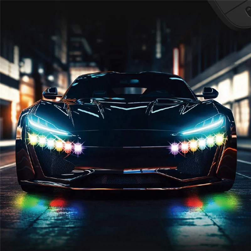 ABHZ-Lampu Strobo untuk Mobil Motor Lampu Peringatan Anti Tabrakan Flash Led Remote Control Nirkabel Tahan Air untuk Mobil Sepeda