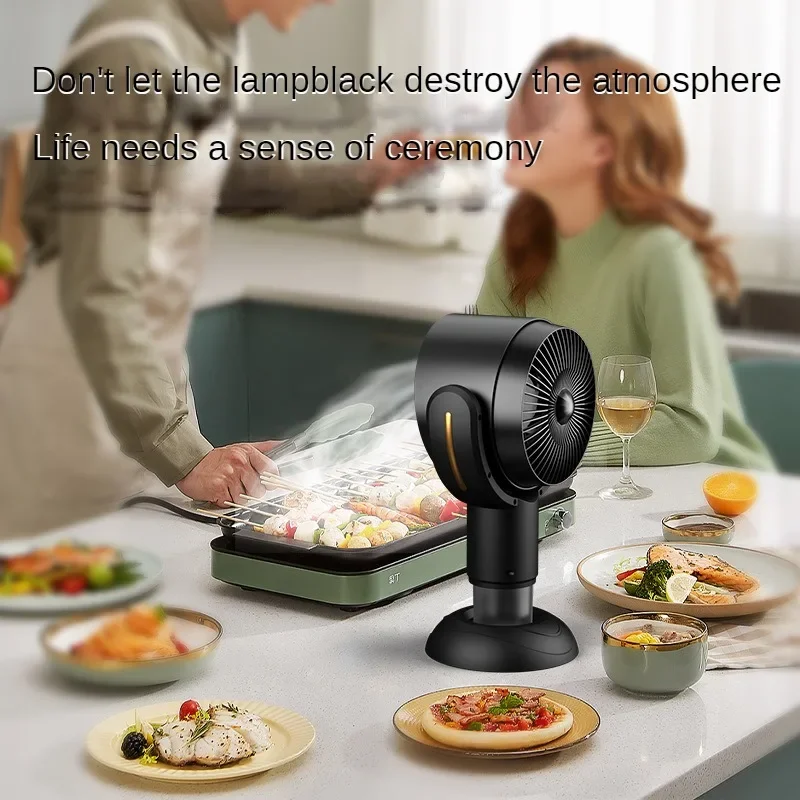 Mini Desktop Range Hood Mini Suction Extractor Hood USB Charging Angle-adjustable Camping Picnic Hot Pot Range Hood Kitchen Hood