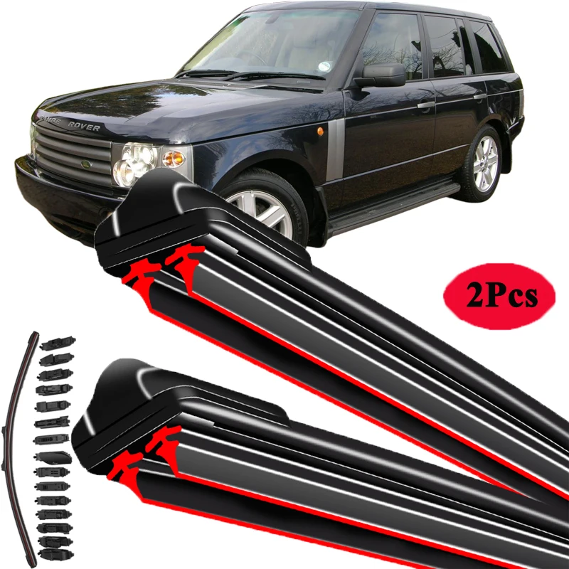 

For Land Range Rover L322 Vogue HSE 2001~2012 Front Wiper Blades Window Brushes Boneless Frameless Rubber Auto Accessories Arm