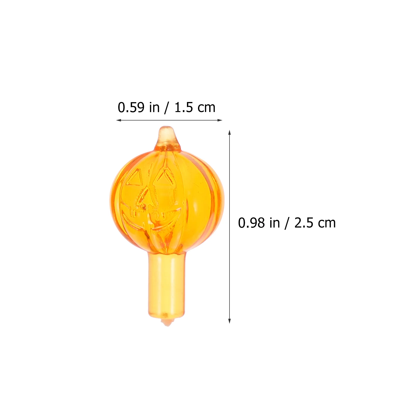 60 Pcs Jack-o'-lantern Bulbs Pumpkin Light Orange Halloween Tree Replacement Ceramic Lights Plastic for Christmas