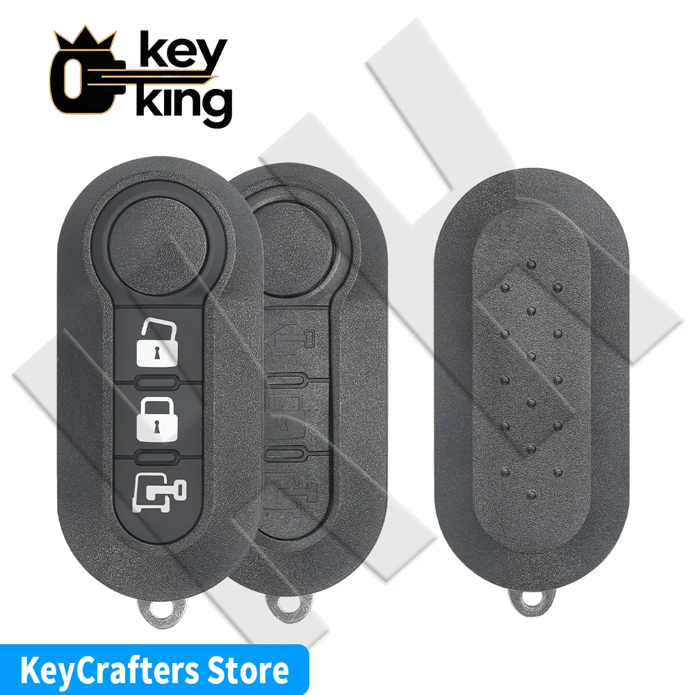KK Flip Remote Car Key 433MHz ID46 Chip LTQFI2AM433TX 2ADPXTRF198 For Fiat 500 Panda Punto Bravo