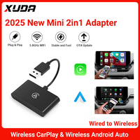 New 2 In1 Carplay& Android Auto Mini Box Wireless Carplay Adapter Wired to Wireless Carplay For USB/Type C Dongle Plug And Play