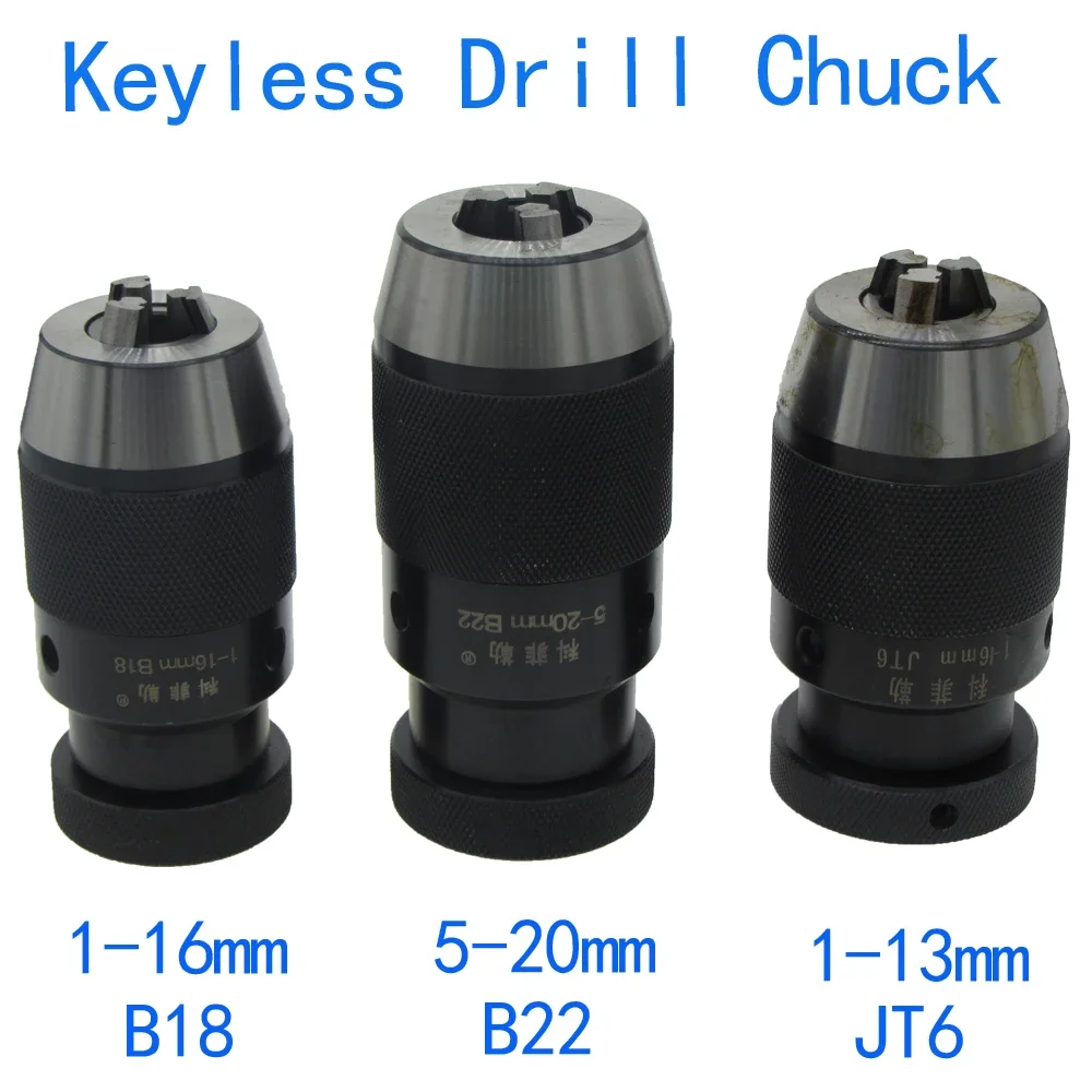 B10 B12 B16 B18 B22 JT6 Chuck Collet Chuck Self Tighten Keyless Drill Chuck for Drilling Machine Taper Drill Chuck For Power