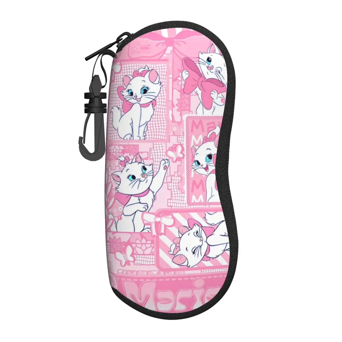 Pink Marie Cat Cute Cartoon Aristocats Glasses Case Unisex Printing Accessories Glasses Protector Ultra Sunglasses Box