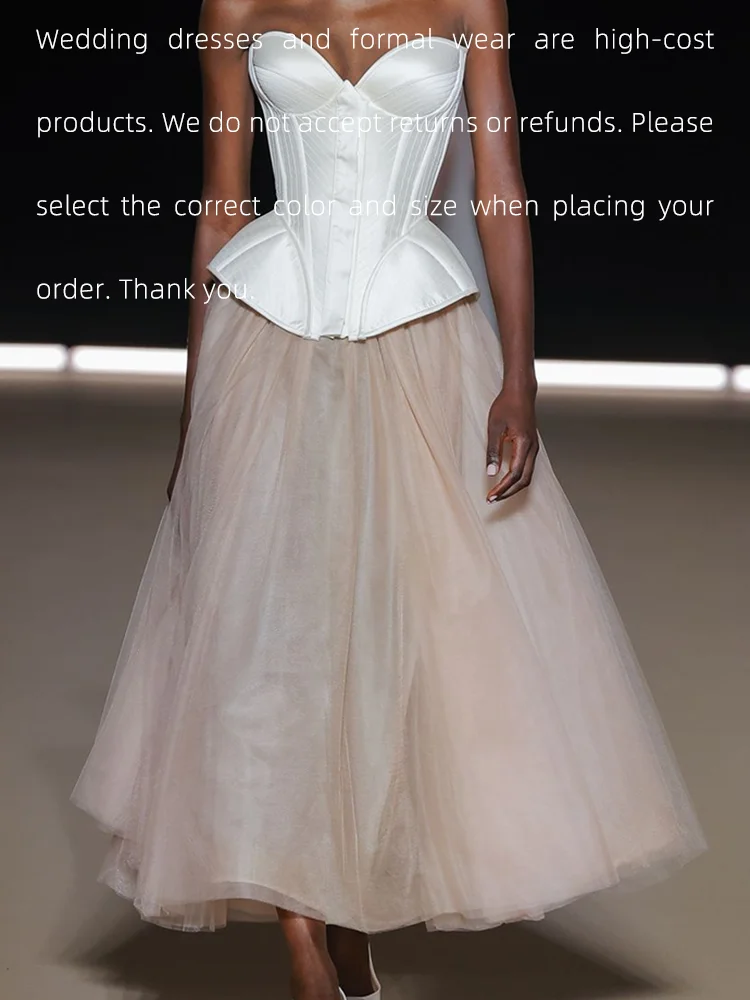 Classic Sweetheart Sleeveless Corset A-Line Bride Wedding Dresses Bridal Gowns Customized