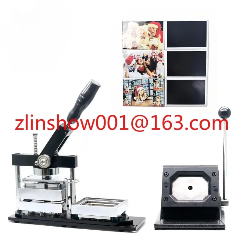 80x53mm refrigerator magnet making machine rectangular button kit (optional) cutting tool (optional) and material (optional)