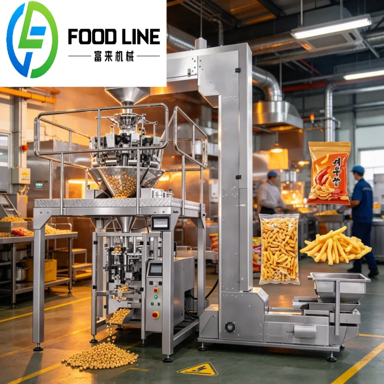 Automatic Bean Packing Machine Vertical Multihead Weighing Plastic Bag Packaging Equipment 500g 1kg 2kg Granule Food Application