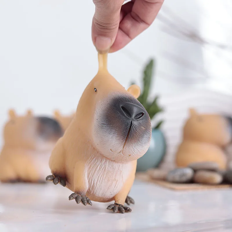 Capybara Slow Rebound Decompression Pinch Toy Stress Relief Funny Animal Squeeze Toy Capybara Shape Squeeze Ball Gift for Kids