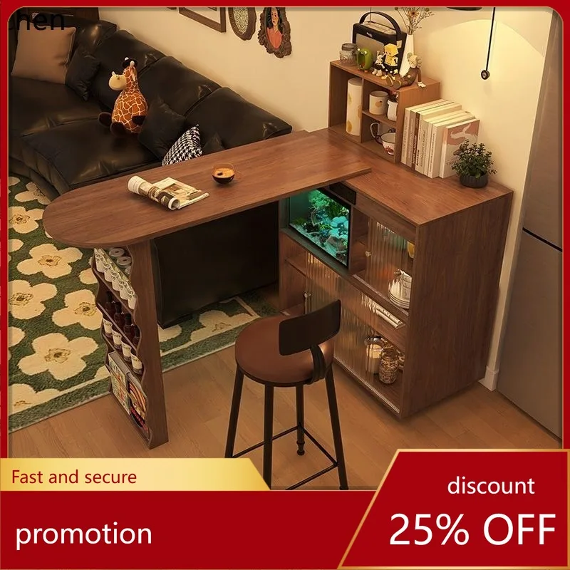 ZML Sideboard Cabinet Integrated Household Retractable Living Room Solid Wood Sofa Side Cabinet Partition Cabinet
