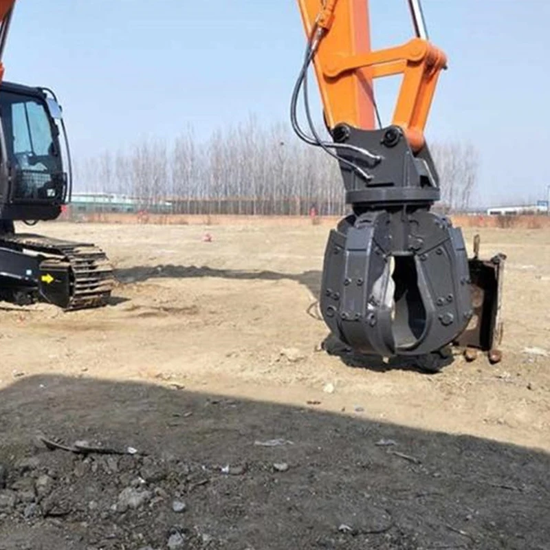 Excavator Attachment Lotus Steel Scrap Grasping Hydraulic 360 Rotating Orange Peel Grab Bucket for Wood Steel Factory Price