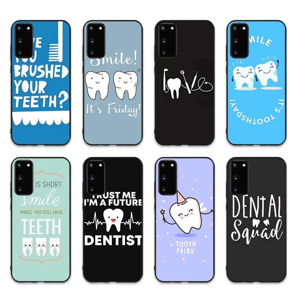 Dentist Dental Crowned Teeth Phone Case For Samsung S 9 10 20 21 22 23 30 23 24 plus lite Ultra FE S10lite Fundas