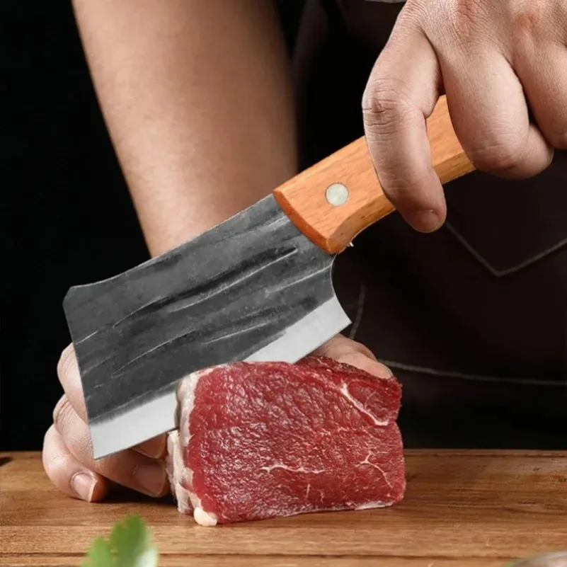 فائدة سكاكين المطبخ الشيف اللحوم الساطور الأسماك الفاكهة سكين Barbece الأسماك قطعة العاج القاطع الخشب مقبض سكين الجزار جيدة للطبخ #3