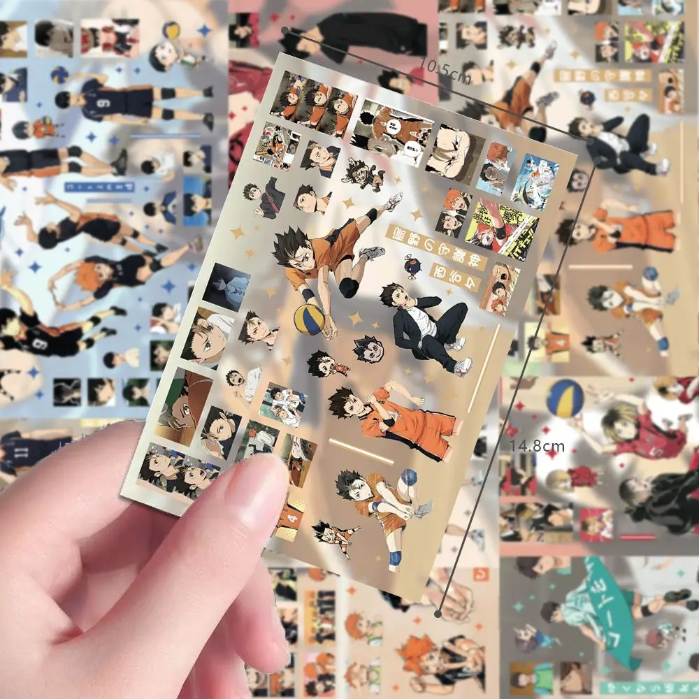 8 Stück Haikyuu!! Cut Line Aufkleber, Trendige Ästhetische Ins-Style Minimalistische Journal-Materialien, Wasserfeste Deko-Sticker – Detail 7