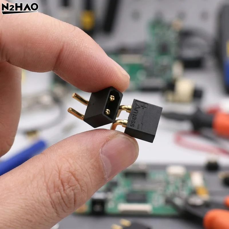 1PCS XT30PW-M36 Copper Gold-plated 2-core Soldering Foot Aviation Model Plug Connectors For PCB Boards