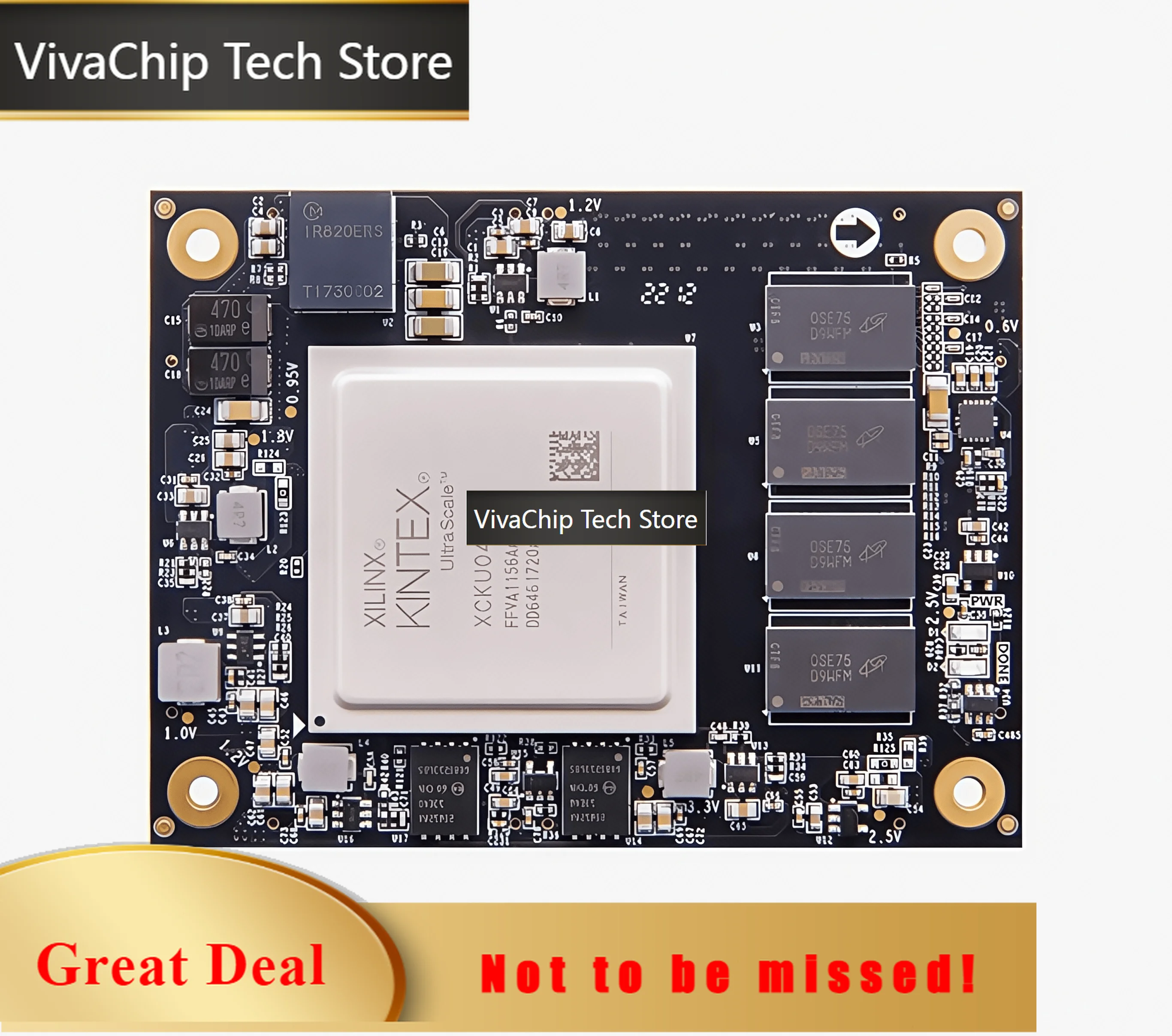 Плата VivaChip TechXilinx Kintex UltraScale FPGA Core Board KU040 XCKU040 ACKU040