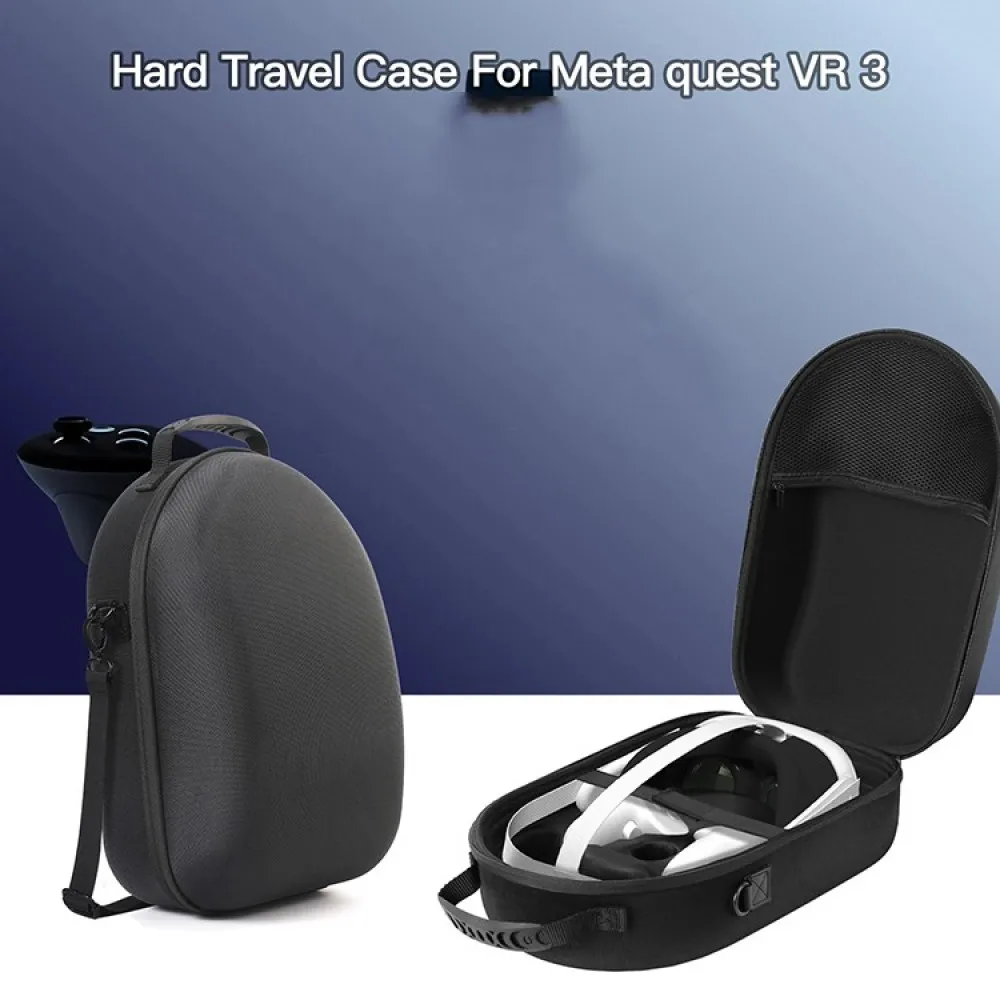 For Meta Quest VR 3 Storage Bag VR Accessory Parts Black/Gray VR Handle Glasses Portable Handbag Protective Case