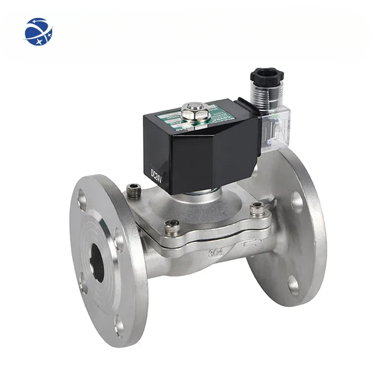 COVNA Normally Closed 3 inch 12V DC Stainless Steel Flange Type Water Solenoid Valve