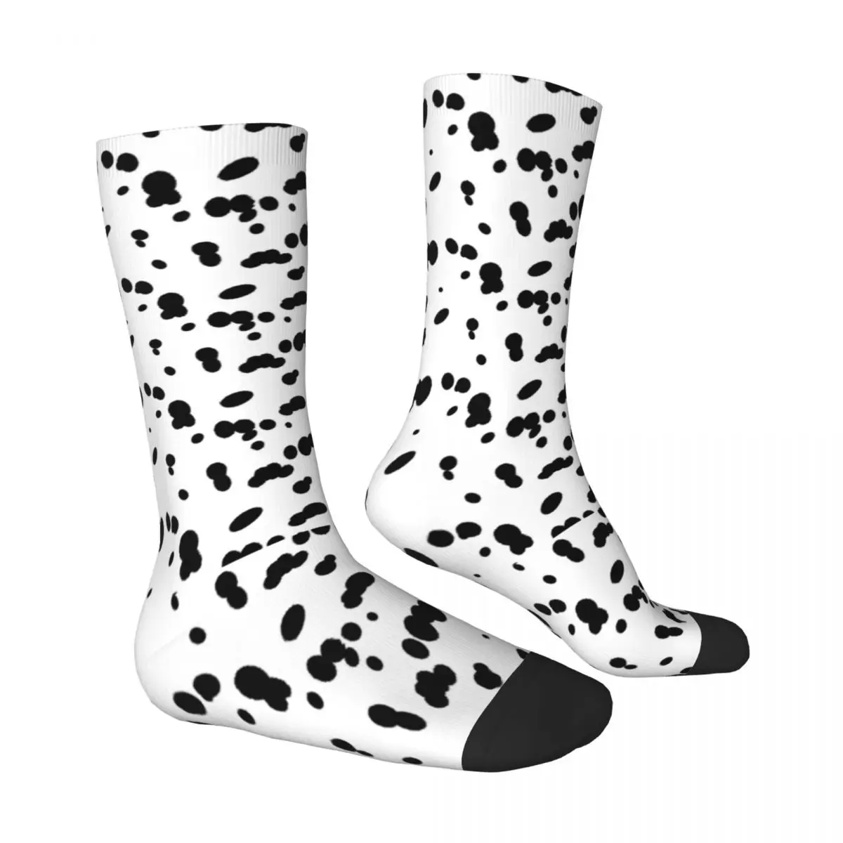 Dalmatian Spots Stockings Black Dot Pattern Graphic Korean Socks Winter Non Slip Socks Unisex Men Outdoor High Quality Socks