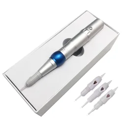 Pro Screw Rotary Permanent Makeup Eyebrow Tattoo Machine Pen & Cartridge Needles