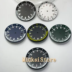 36.5mm sterile watch dial Green luminous marker fit NH35 NH36 automatic movement blue black green white Face Watch Parts