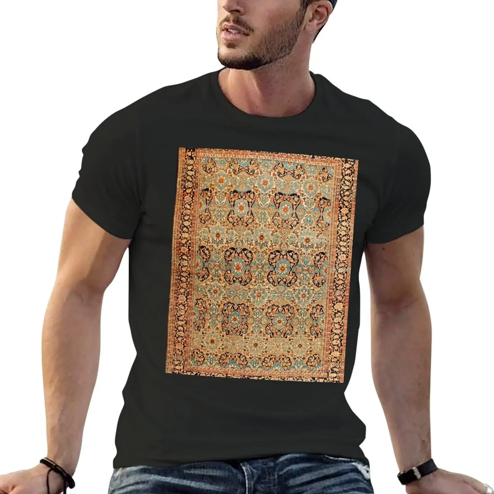 Antique Persian Bakhtiari Rug Print T-Shirt customs shirts graphic tees summer top Men's t shirts