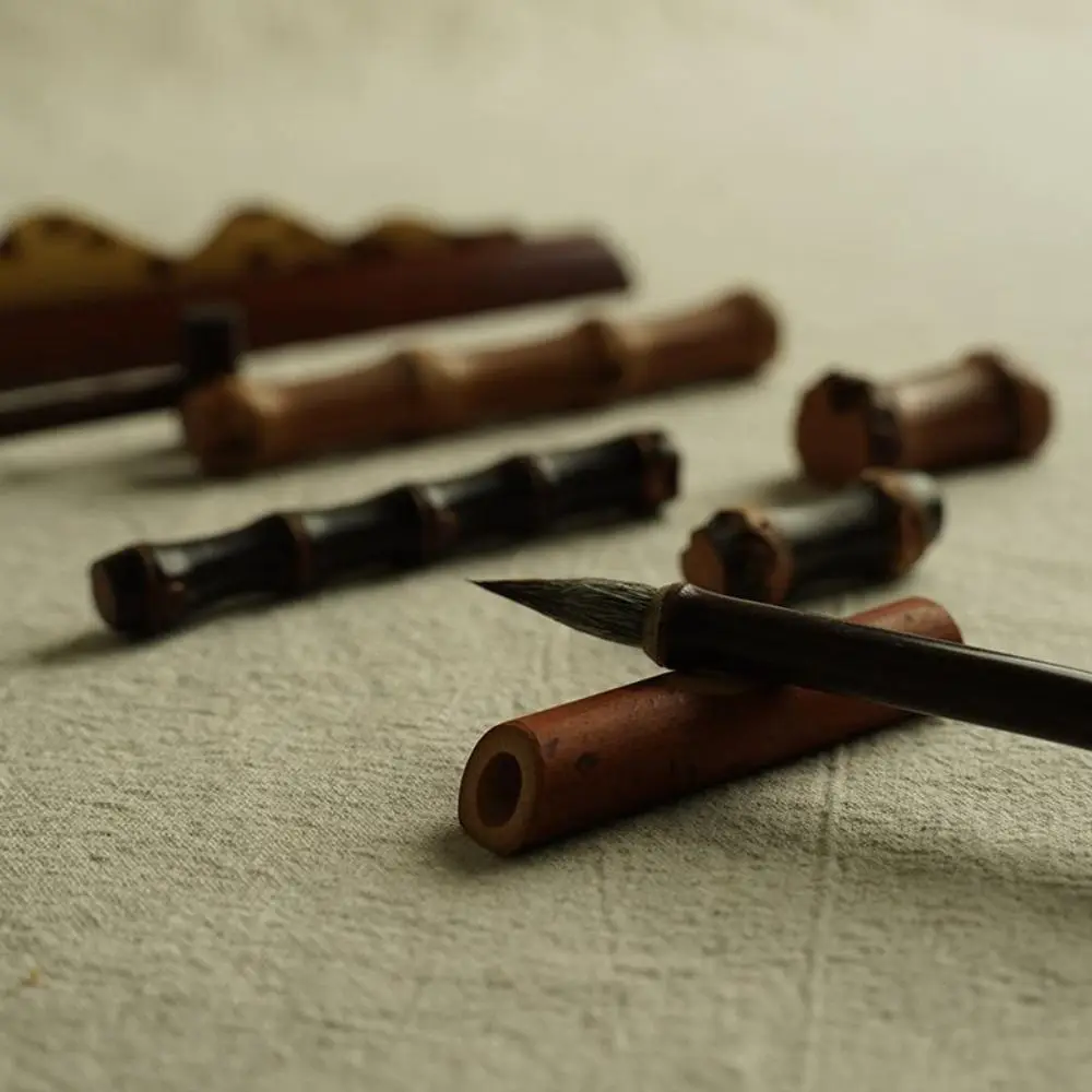 

Writing Natural Bamboo Pen Rest Teahouse Restaurant Chopstick Calligraphy Brush Holder Painting Kitchen Tableware