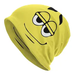 Yellow Candy Faces M Chocolate Washed Warm Bonnet Cycling Casual Beanies Protection Men Women Hats