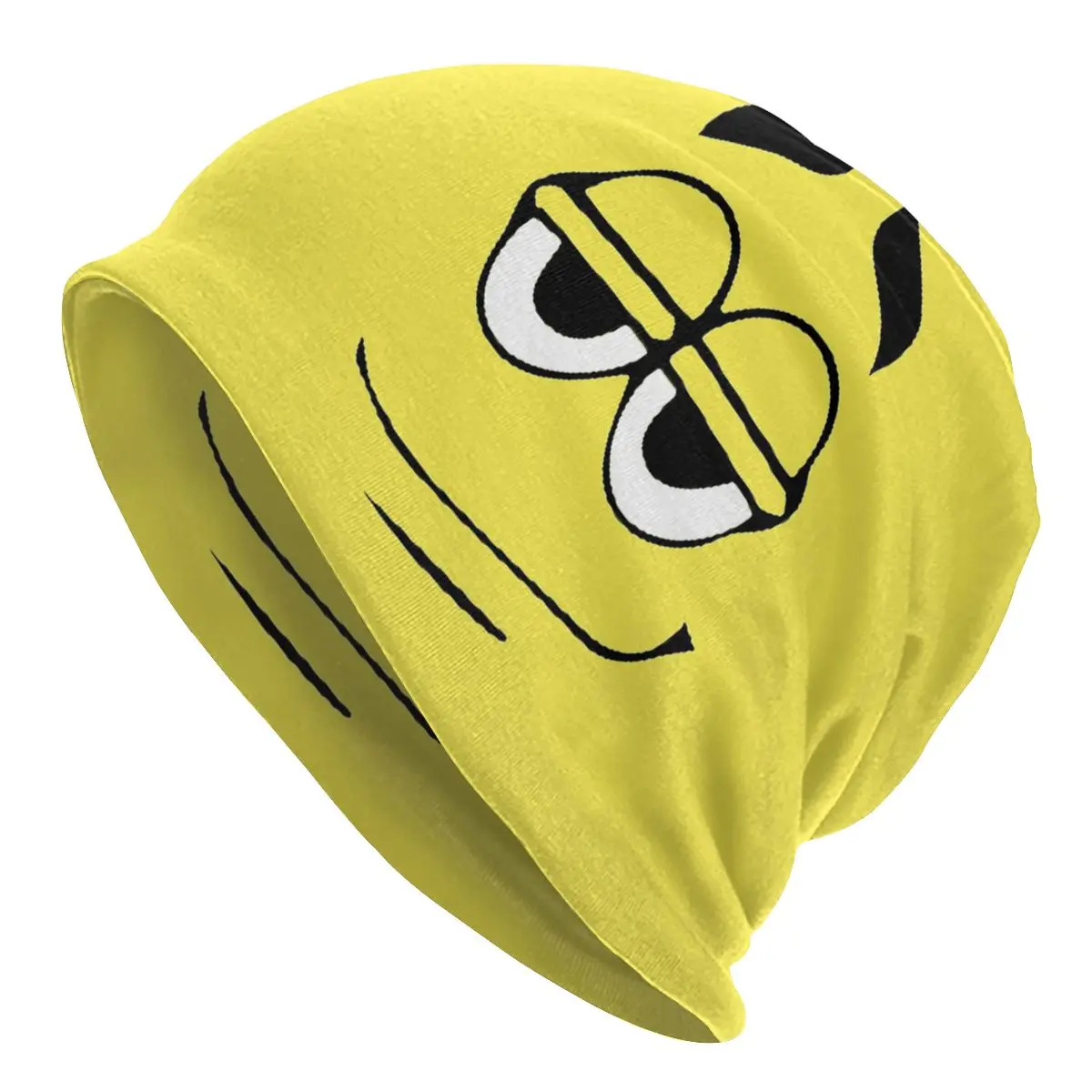 Yellow Candy Faces M Chocolate Washed Warm Bonnet Cycling Casual Beanies Protection Men Women Hats