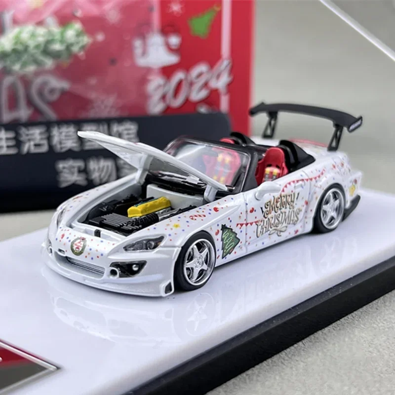 MicroTurbo MT 1/64 Honda S2000 Kerst Limited Edition Legering Speelgoed Motorvoertuig Diecast Metaal Model