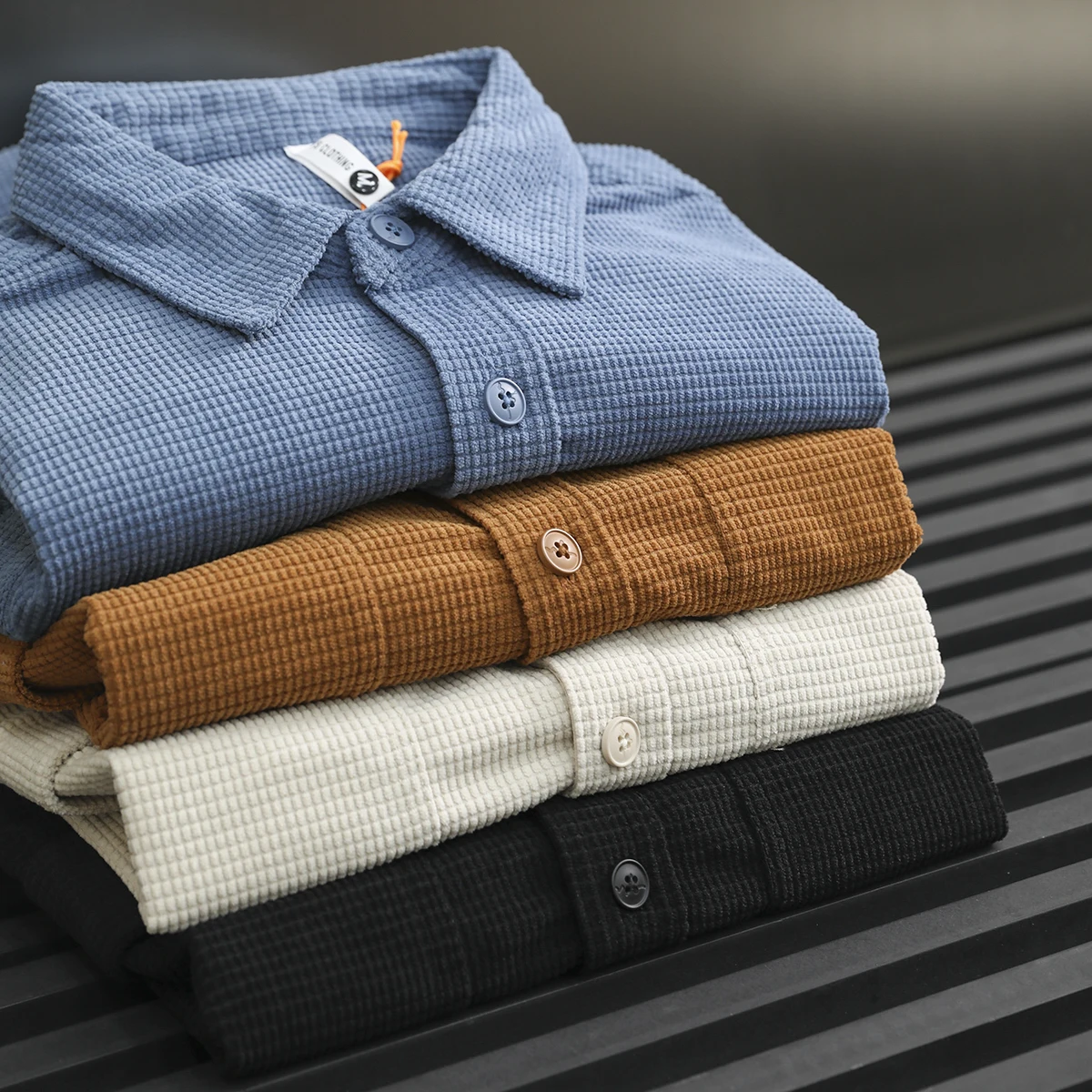 

Fce Brued Plaid Skin-friendly Comfortable Long Sve Men's Faionable Collared irt Autumn New Sle