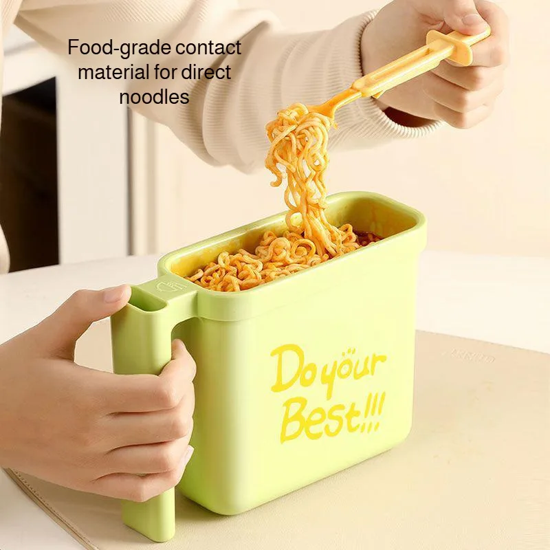 Bagged Instant Noodle Special Bowl, Food Grade PP High Temperature Resistant, No Wash Direct Soak Portable Noodle Bowl