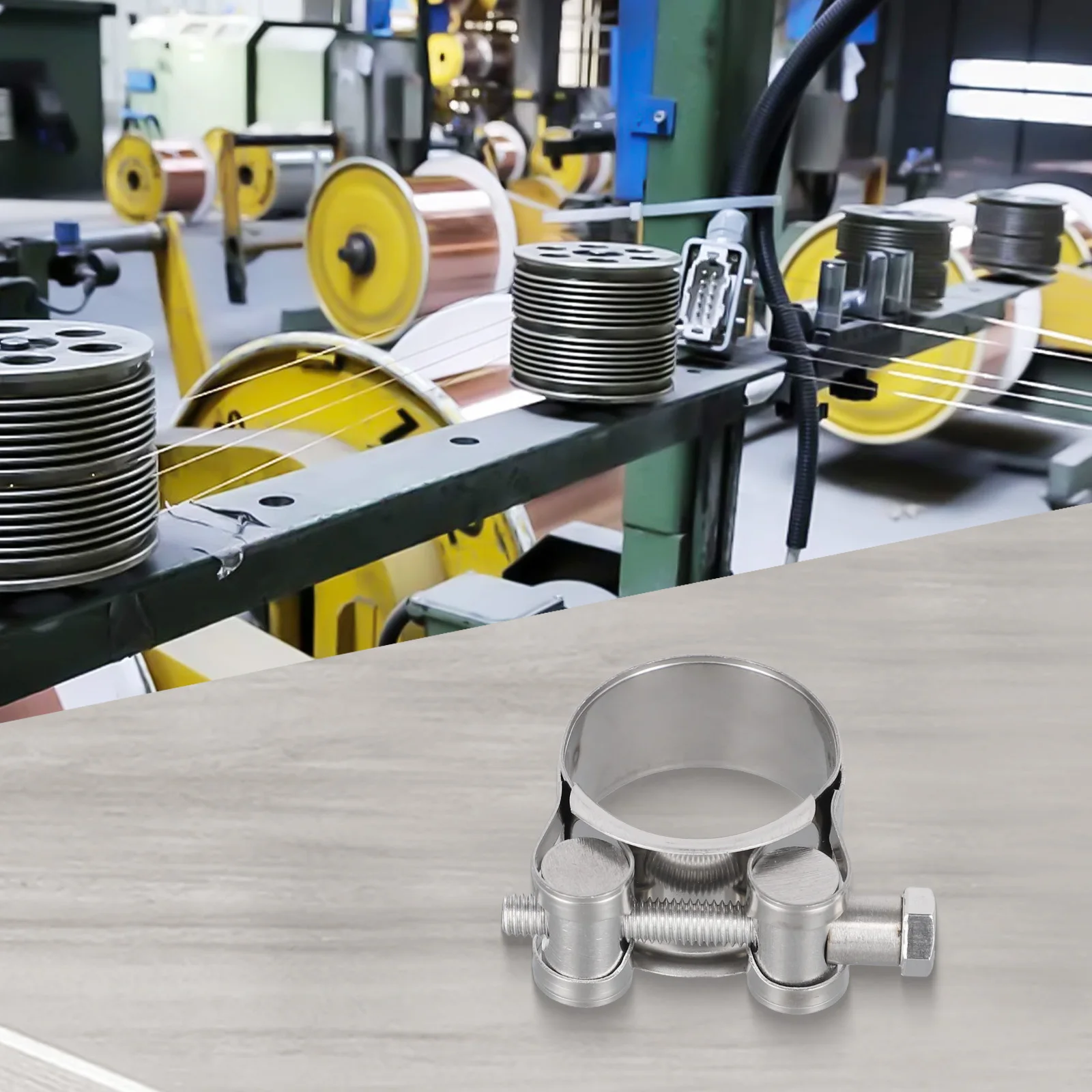 สแตนเลสเสริมสร้างแคลมป์ท่อแคลมป์วงกลมท่อน้ําท่อน้ํามันเชื้อเพลิงคลิปของแคลมป์รัดท่อน้ํา