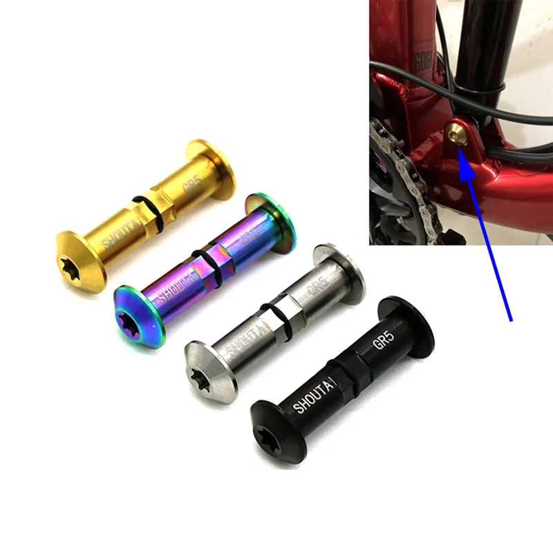 Bicycle Titanium Alloy Turning Point Screw Bicycle Rear Shock Absorber Fixing Screw Bike Accessories,D