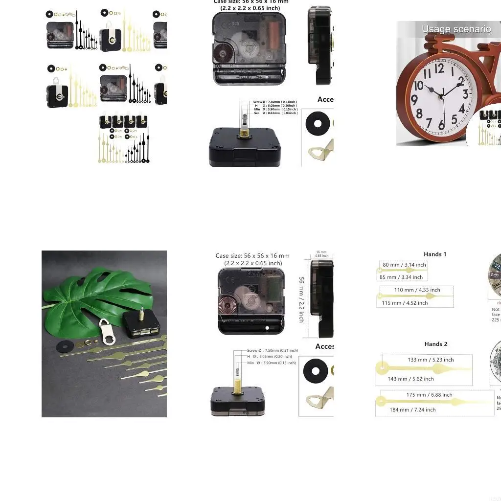 62KD Quartzs Clock Mechanism Kits,Wall Clock Mechanisms Battery Operated Replacement