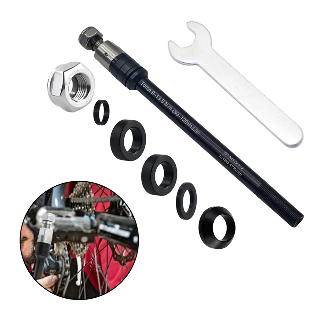 Bike Trailer Thru Axle Adapter 160mm to 178mm for THULE Croozer Cargo Trailers with M12x1.0 Thread and Hex Wrench